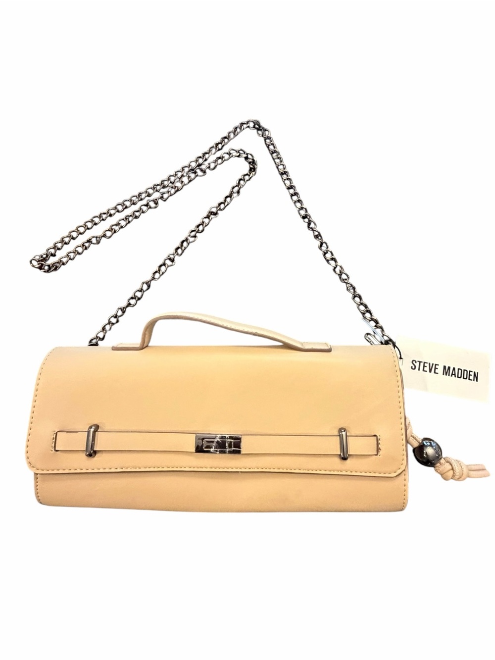 Steve Madden Franki Convertible Clutch Color Stone $78 Chain Strap Top Handle